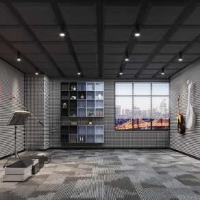 现代录音室3D模型下载